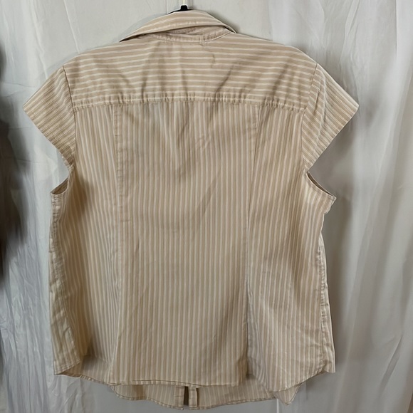 George Woman stretch 18/20W striped cap sleeve button up top - Picture 5 of 5